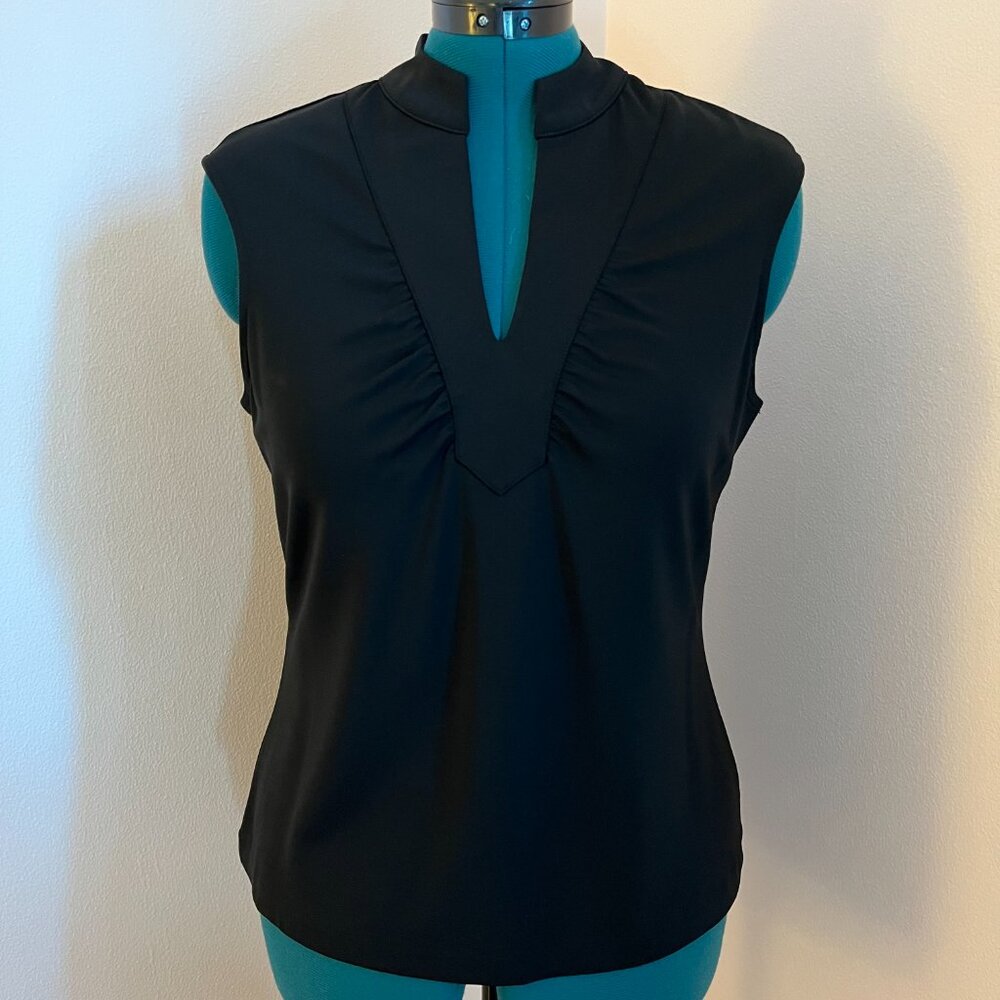 Talbots Black Sleeveless Knit Top